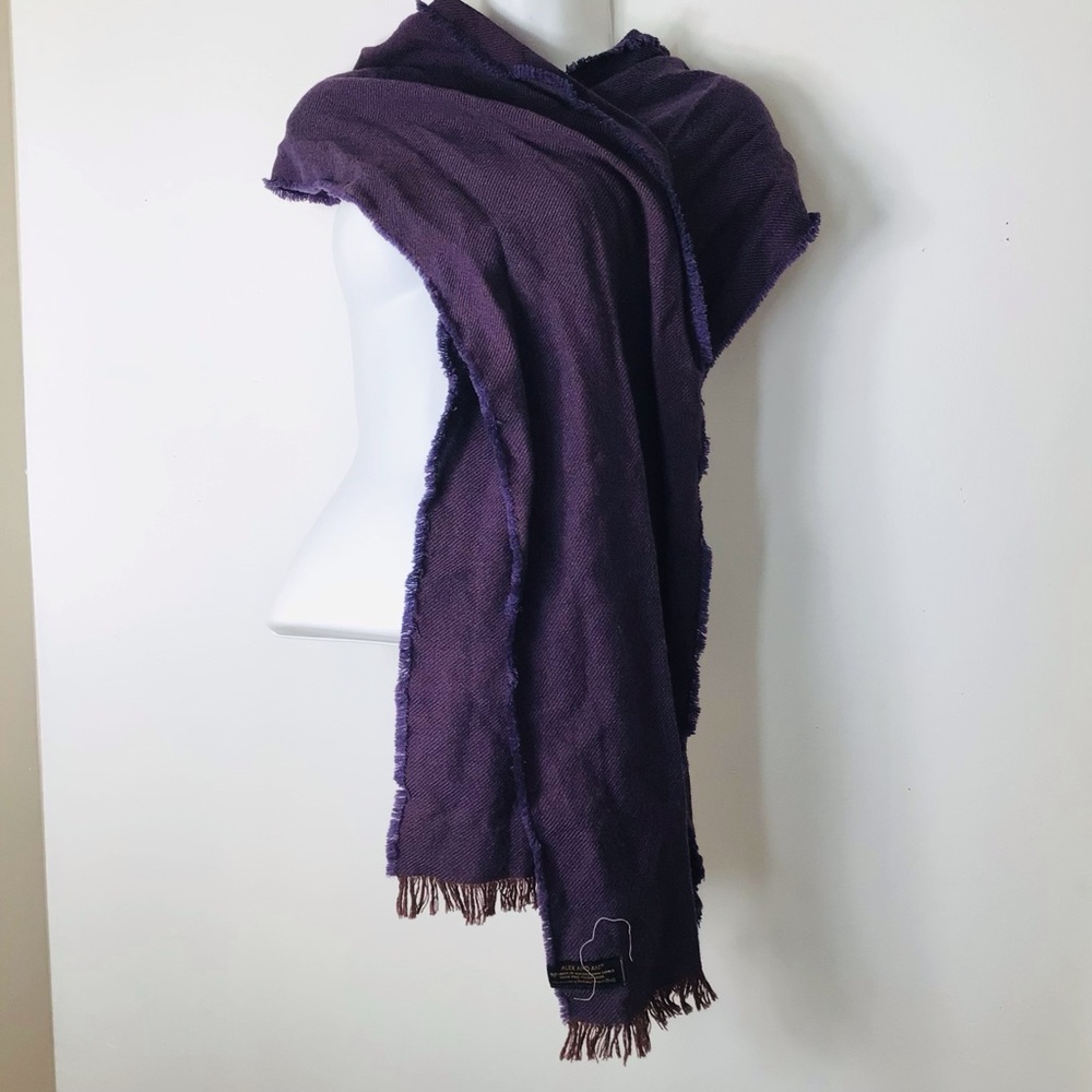 Alex and Ani Deep Plum Fringed Wrap